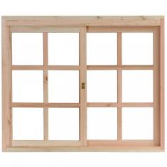 Janela de Madeira de Correr 100x100cm Com Caixilho 9,4cm EWK 390 Rondosul Marroml