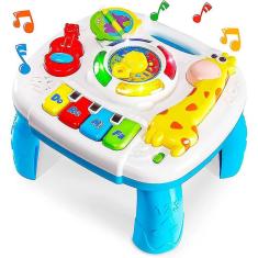 Teclado e Mesa com Luz Som Formas Cores e Animais 1089 - Dorémi