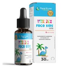 Vitamina Infantil Foco Kids Com Vit B1 B12 Magnésio Selenio Zinco Gotas Sabor Morango 30ML