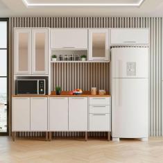Cozinha Compacta 4 Peças 10 Portas 2 Gavetas Paris Sallêto Branco