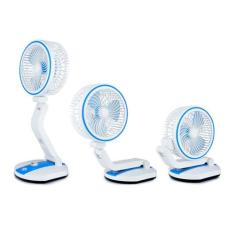Ventilador Dobrável De Mesa Com Led Recarregável Via Usb Com Regulador