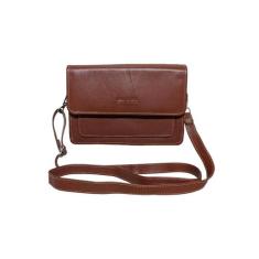 Bolsa Feminina Em Couro Legitimo Botão De Pressão Forro Estampado - Ar