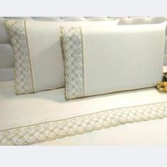 Jogo Lençol Casal Richilieu 4 Peças 100% Algodão 200 Fios - INGRID BOR