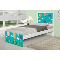 Cama Solteiro Balões No Céu