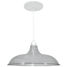 Pendente Prato Redondo em Poliestileno 32cm Transparente Translúcido