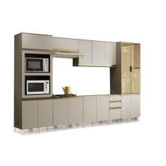 Kit de Cozinha Modulada 8 Peças Connect (2 Armários + 2 Balcões + 2 Pa