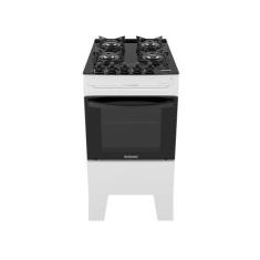Fogão Itatiaia Electra Glass Pluss Piso 4 Bocas Branco Mesa De Vidro B