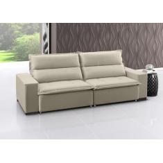 Sofá Retrátil e Reclinável 3 Lugares Linho Supreme 220cm - ESTOFADOS G