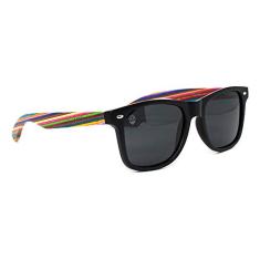 Óculos de Sol de Acetato com Madeira Maranzano Rainbow