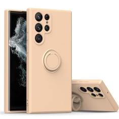 Capa de anel magnético de silicone líquido para Samsung S20 S21 S23 FE Plus Ultra A21 A21s A32 NOTE10PULS A52 NOTE20 Ultra Capa de suporte, rosa, para NOTE20