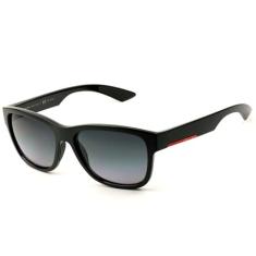 Prada Linea Rossa SPS 03Q - Preto/Cinza Degradê 1AB-5W1 57mm - Óculos de Sol
