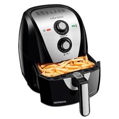 Fritadeira Sem Óleo Air Fryer 5,5L, Mondial, Preto/Inox, 1900W, 110V - AF-55 I