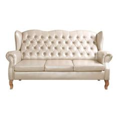 Sofá Chesterfield Imperador 3 Lugares Capitonê Decoração Retrô - Bella