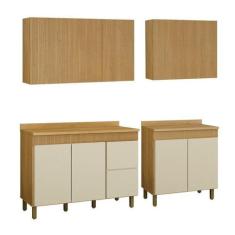 Cozinha Completa com 2 Armários Aéreos e 2 Balcões Dakota - Valdemóvei