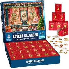 Quebra-cabeça do calendário do advento Engfa 2024 e Natal 1008 peças