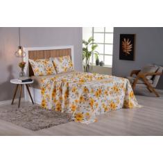 Jogo De lençol Queen 4 peças 200 Fios percal Estampado - Bela Casa Sho