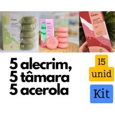 Kit 3 caixas de sabonete Alecrim, Tâmara e acerola - Total 15 unidades