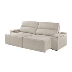 Sofá 5 Lugares Retrátil E Reclinável Martins M-180 Veludo Creme