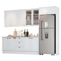 Cozinha Completa Americana 5 Peças com Lateral Branco - Móveis Henn, B