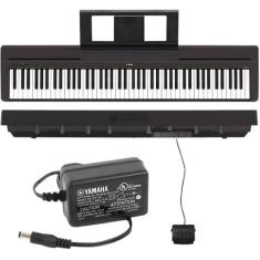 Piano digital yamaha p-45b 88 teclas fonte bivolt e pedal,  Preto