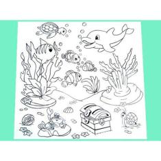 Tapete p/ colorir - Fundo do Mar - Kits for Kids