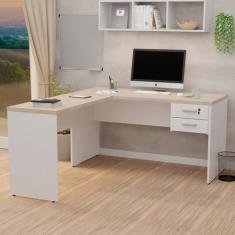 Escrivaninha Mesa Escritório em L 160x150cm com Gaveta - Netmobil