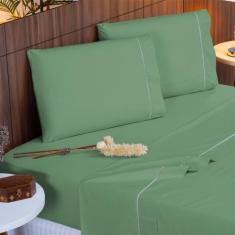 Kit Lençol Casal 4 Peças Algodão 400 Fios Toque Confortavel - Gaby Enx