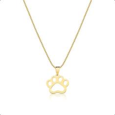 Cordão Corrente Ouro 18k 50cm Com Pingente Patinha - Dreamfactoryjóias