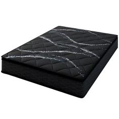 Colchão Molas Ensacadas New Italia Black Casal Pillow Top D26 25x138x188cm Preto Umaflex Colchões