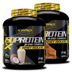 Kit 2x Whey Iso Protein Blend Complex  Isolado 2Kg - XPRO-Unissex
