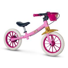 Bicicleta Infantil - Aro 12 - Nathor - Disney Princesa - Balance - Rosa
