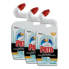 Kit 3 Limpador Pato Cloro Gel Ativo Citrus Poderosa Espumação 500ml