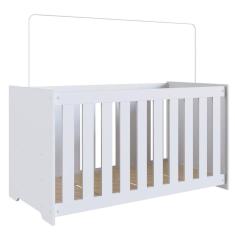 Berço Branco com Regulagem Linha Aconchego Completa Móveis