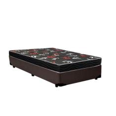 Cama Box Solteiro Colchão Espuma D20 Oriental Preto Ducci + Box Sintét