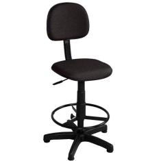 Cadeira Caixa Supermercado tecido-Preta.