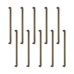 Kit 10 Puxadores Slim Para Móveis 256mm Trip Com Parafusos (Bronze Fosco)