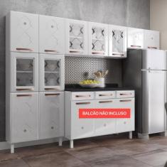 Cozinha de Aço Compacta Telasul Mirage New 5 Vidros 3 Peças Branco