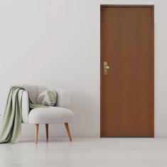 Kit Porta de Madeira 210x72cm Batente 14cm Fechadura Golf Rodam