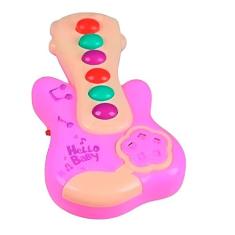 Brinquedo Musical Educativo Mini Guitarra Infantil Rosa