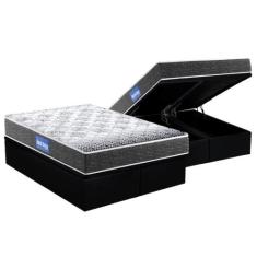 Cama Box Baú King: Colchão Espuma Probel D23 Guarda Costas Super Resis