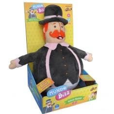 Pelúcia Mundo Bita Grande Antialérgico Com Sons 50 Cm Fun, Preto e Ros