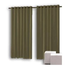 Cortina Para Sala/Quarto Oxford 200x180  Admirare, Marrom