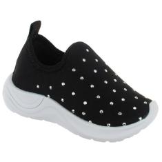 Tênis Infantil Menina 20 ao 34 com Brilho Slip On Calce Fácil-Feminino