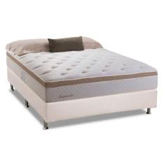 Cama Box Casal: Colchão Molas Bonnel Herval Inspiracion + Base CRC Cou