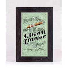 Quadro Porta Anílhas de Charutos Mini - Cigar Lounge