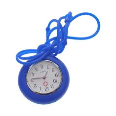 Relógio Fob – Relógio de bolso para enfermeiras, relógio de quartzo, relógio de amamentação com capa de silicone e cordão ajustável (azul)