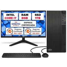 Computador Completo Pc Cpu Intel Core i7 8GB SSD 1TB Monitor 17 Hdmi Strong Tech