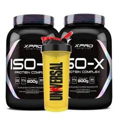 Kit 2x Whey Protein Iso - X Complex 900g - XPRO Nutrition + Coqueteleira 600ml - Universal-Unissex