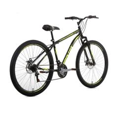 Bicicleta Houston Netuno Freios a Disco Preta-Amarelo Aro 29 21V NTD291R