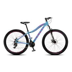 Bicicleta Colli Eudora Aro 29 Freio a Disco Quadro 15,5, Azul champanh